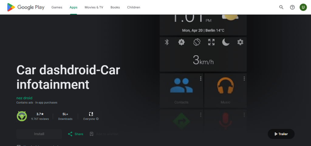 Car Dashdroid (Best Car App)