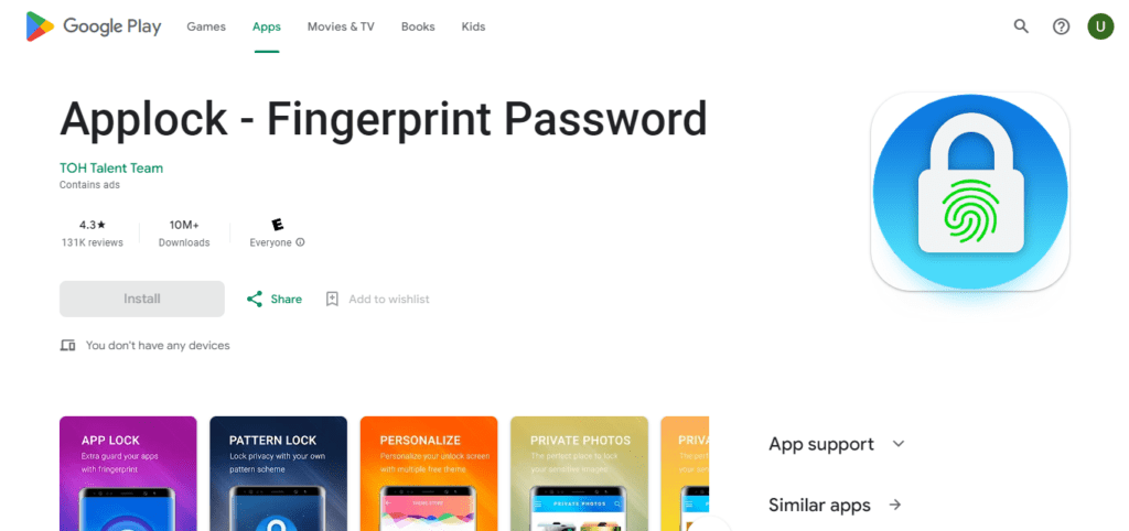 Applock – Fingerprint Password