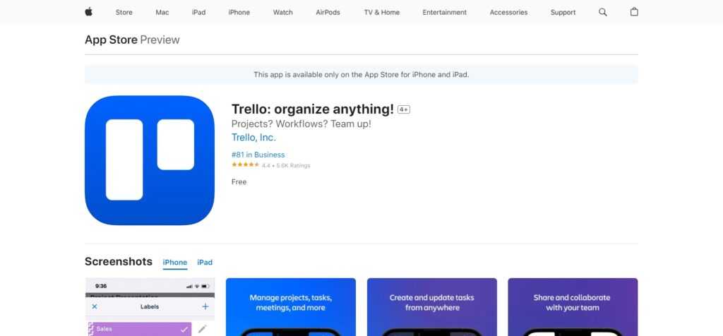 Trello (Best AI Apps For Iphone)