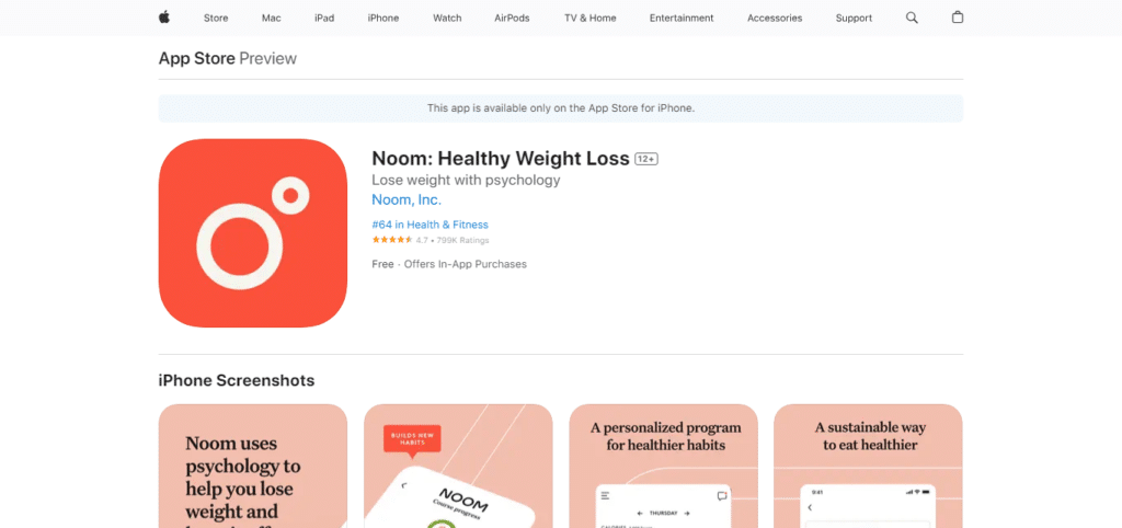 Noom (Best App To Track Calories)