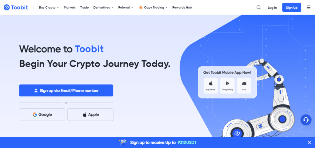 Toobit (Best Crypto Exchanges In The World)
