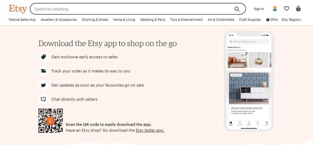 Etsy (Best Apps To Sell Clothes)