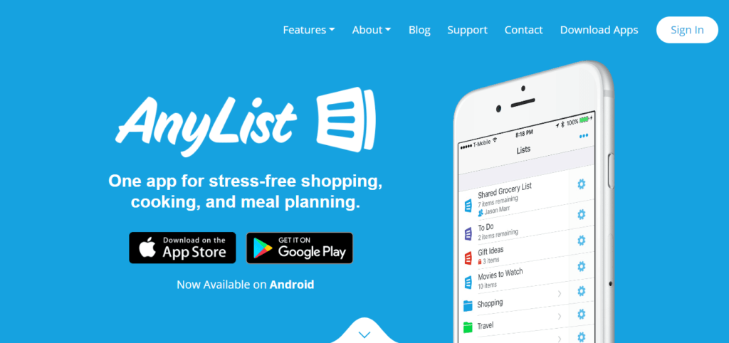  AnyList (Best App For Grocery Shopping)