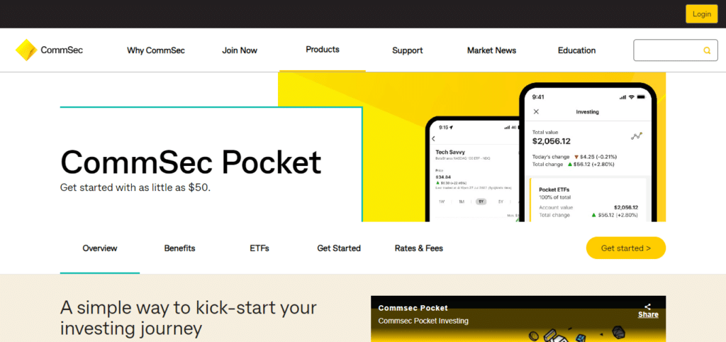CommSec Pocket (Best Stock Trading App Australia)