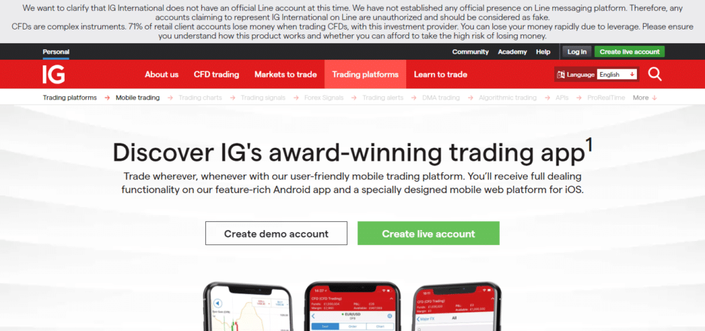 IG (Best Stock Trading App Australia)