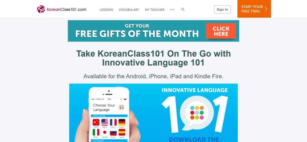 KoreanClass101 (Best Apps To Learn Korean)