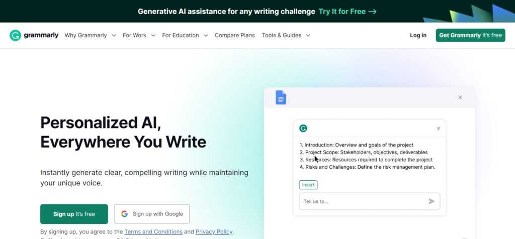 Grammarly (Best AI Assistant Tools For Business And Personal Productivity)