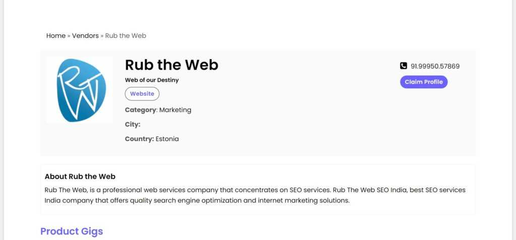 Rub the Web (Best Seo Agencies In Estonia)