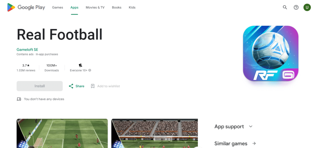 Real Football (Best Football Apps for Android)