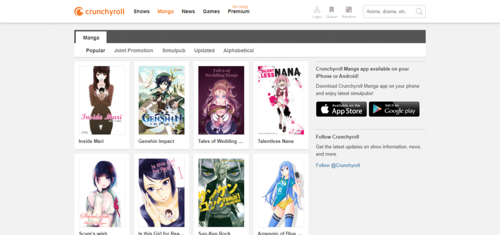 Crunchyroll Manga (Best App To Read Manga For Free)