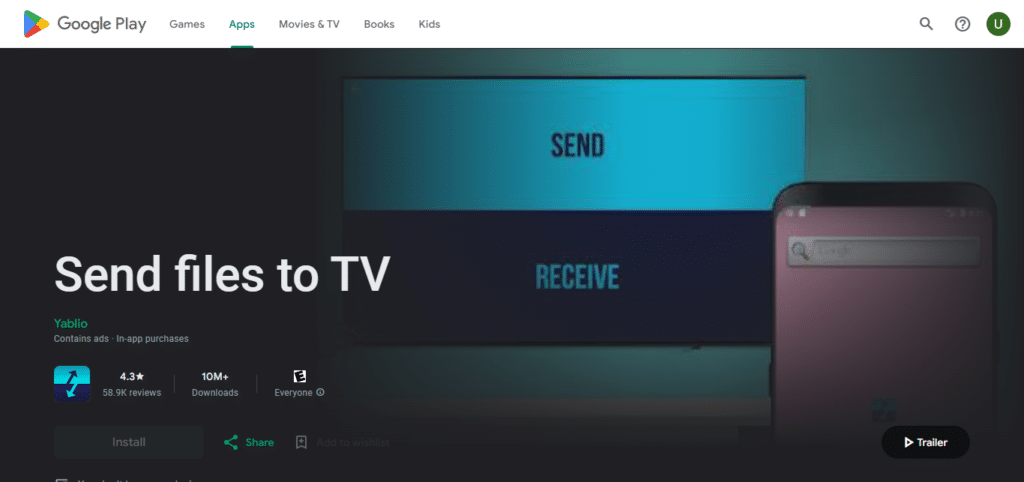 Send files to TV (SFTV) (Best App Android Tv)