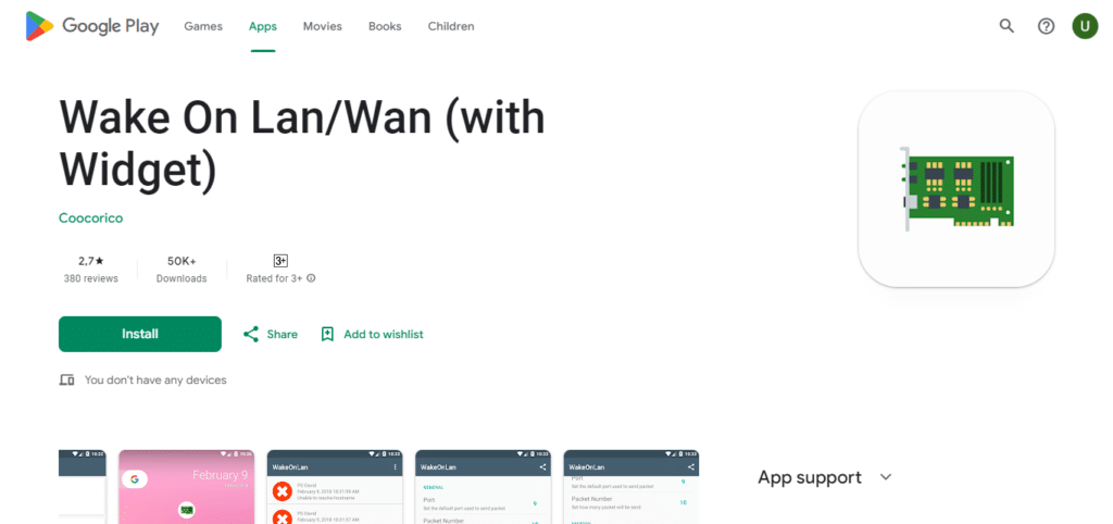 Wake On Lan (Best App Android Tv)