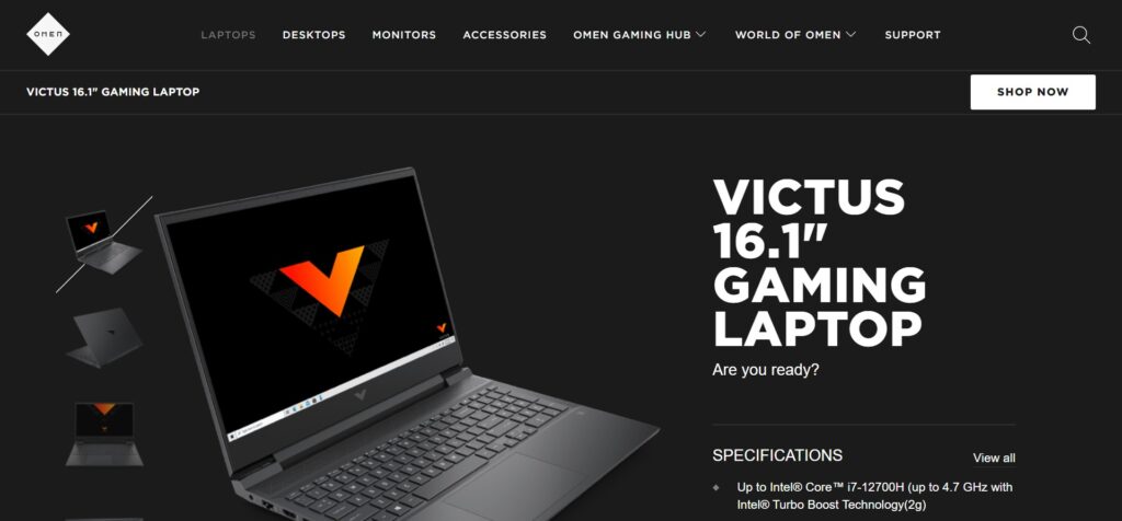 HP Victus 16 (Best Gaming Laptop Under 1 Lakh)