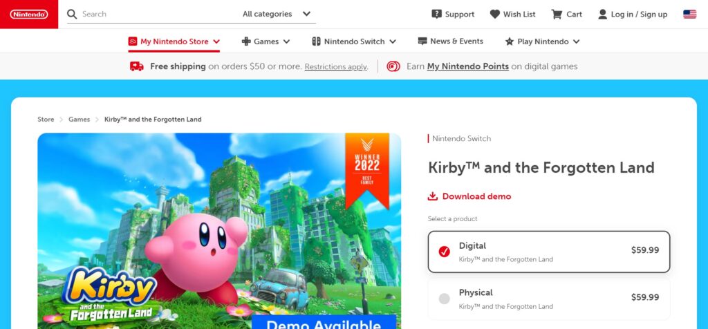 Kirby and the Forgotten Land (Best Nintendo Switch Games)