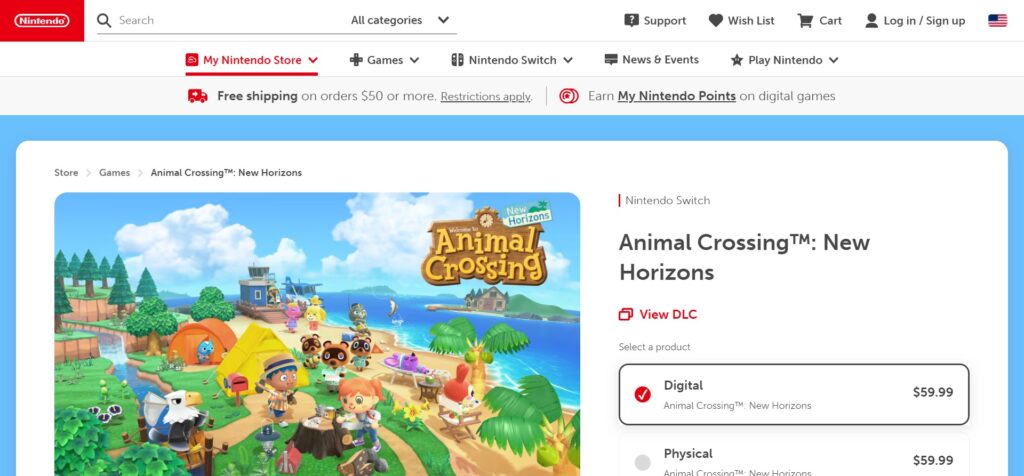Animal Crossing: New Horizons (Best Nintendo Switch Games)