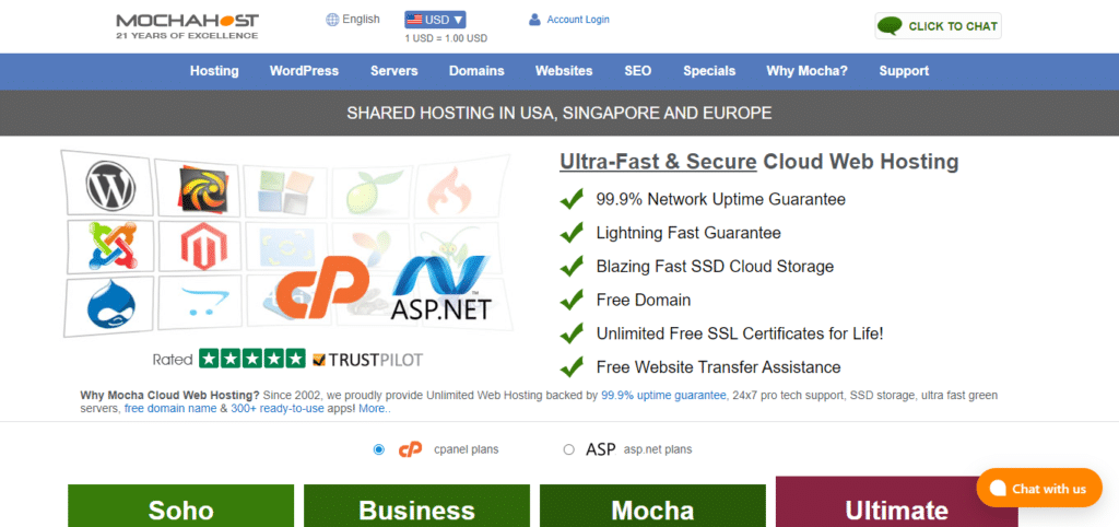 MochaHost (Best Web Hosting For Small Business)