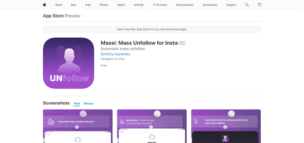 Massi – Best Unfollow App for Instagram