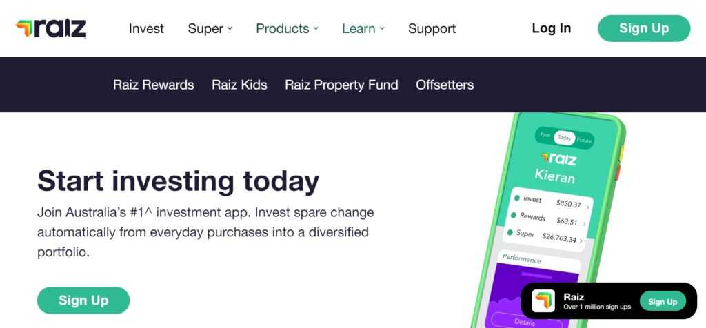 Raiz (Best Budget App Australia)