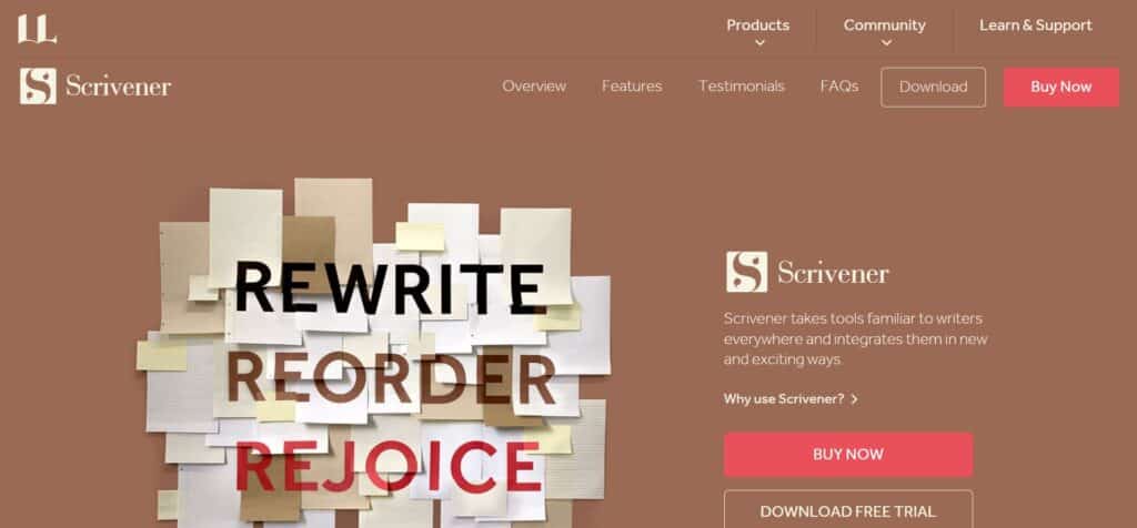 Scrivener (Best App For Writing A Book)