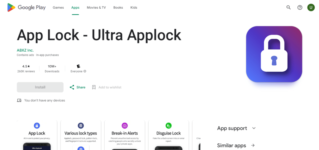 Ultra AppLock (Best App Lock For Android)
