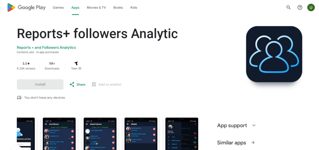 Reports: Followers Tracker