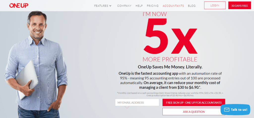 OneUp (Best Accounting Tool For Small Business)