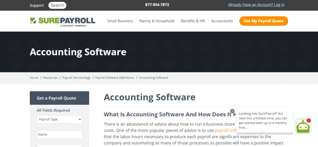 SurePayroll (Paychex) (Best Accounting Tool For Small Business)