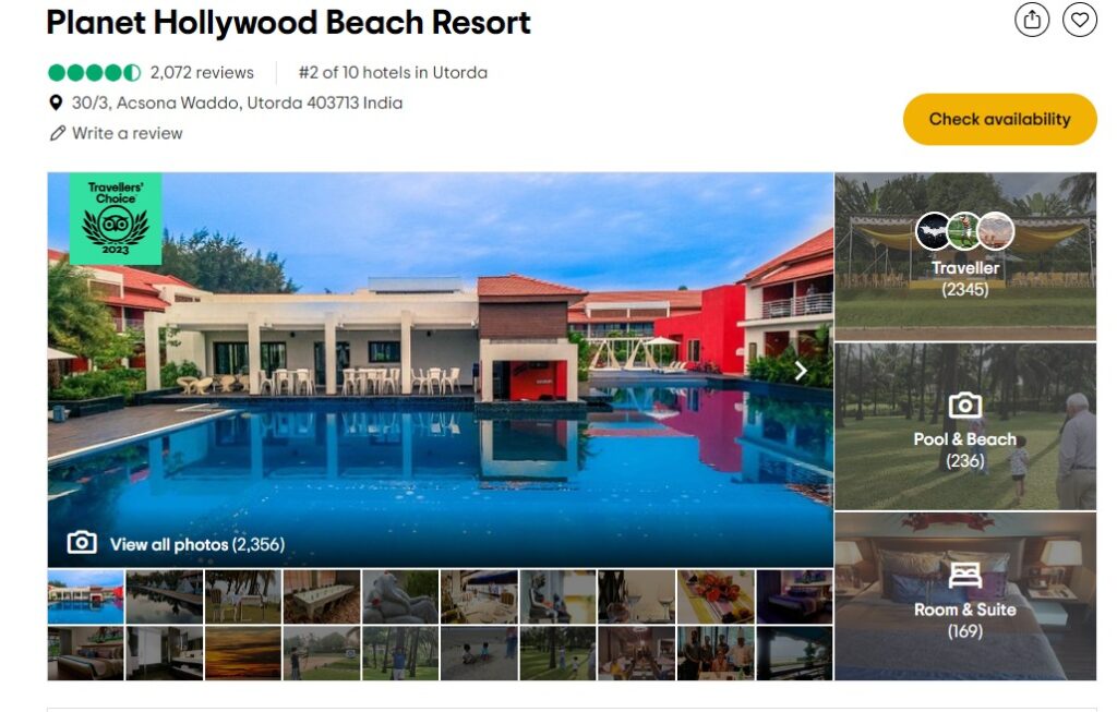 Planet Hollywood Beach Resort, Utorda
