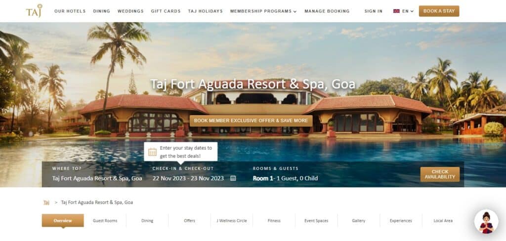 Taj Fort Aguada Resort & Spa, Sinquerim
