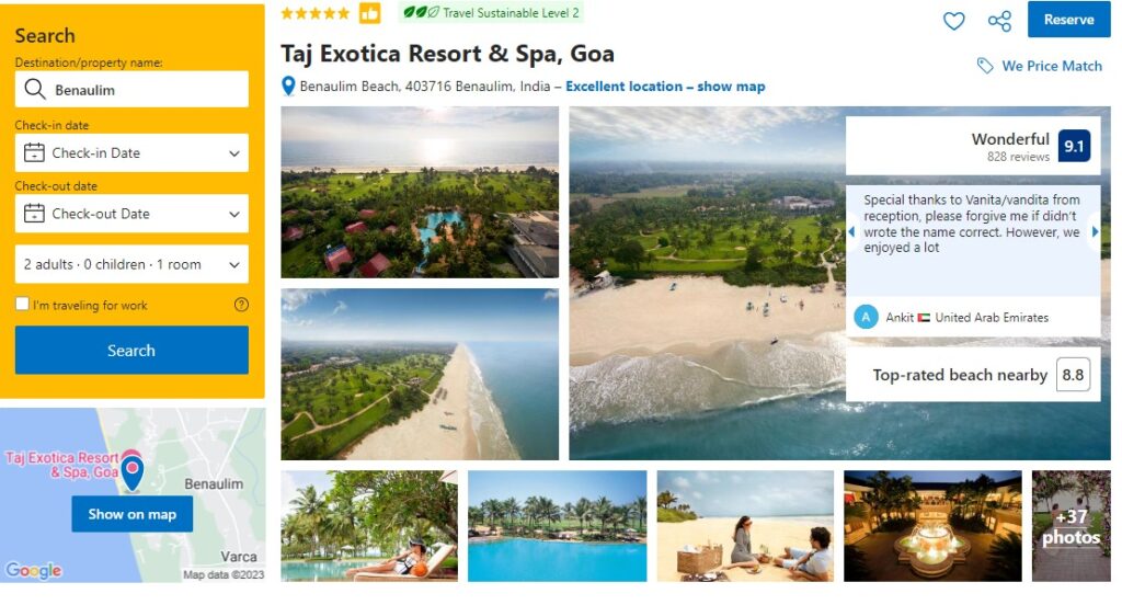 Taj Exotica Resort & Spa, Benaulim