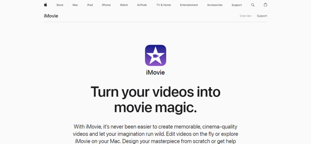 iMovie (Best Clipping Software)