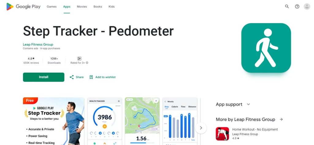 4. Step Tracker - Pedometer (Best Health Tracking Apps)