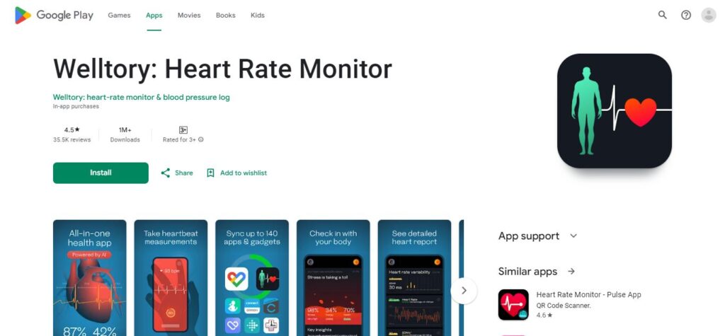 14. Welltory: Heart Rate Monitor