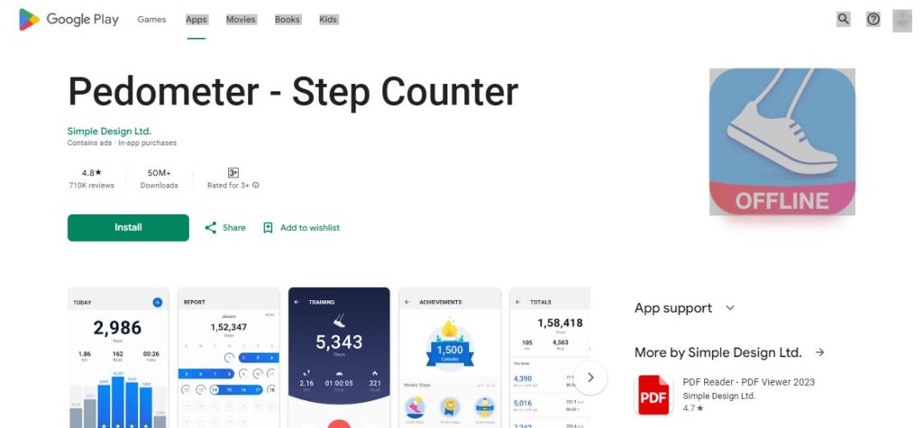 24. Pedometer - Step Counter (Best Health Tracking Apps)