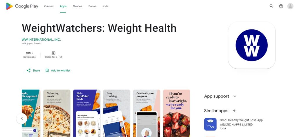 27. WeightWatchers: Weight Health (Best Health Tracking Apps)