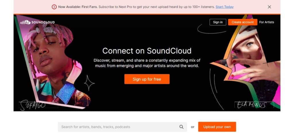 8. SoundCloud (Best Music Streaming Services)