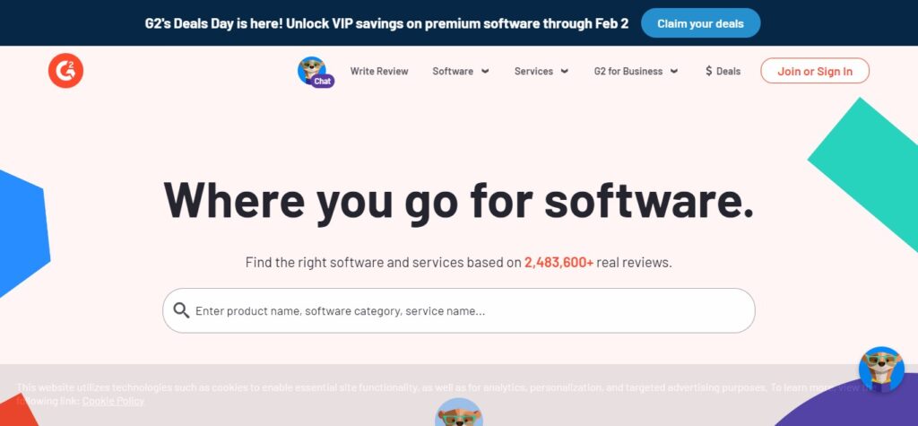 1. G2 Crowd (Best B2B Services Review Platforms)