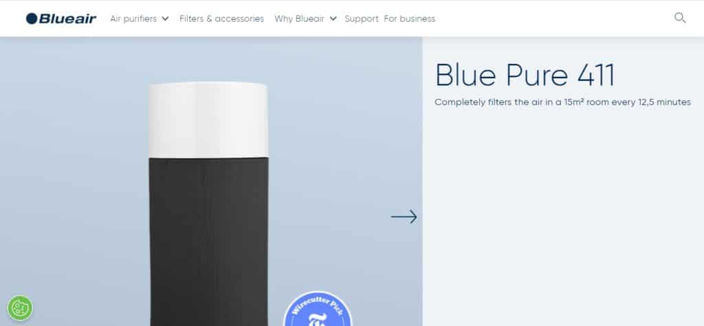 20. Blue Pure 411 Air Purifier (Best Air Purifier Singapore)