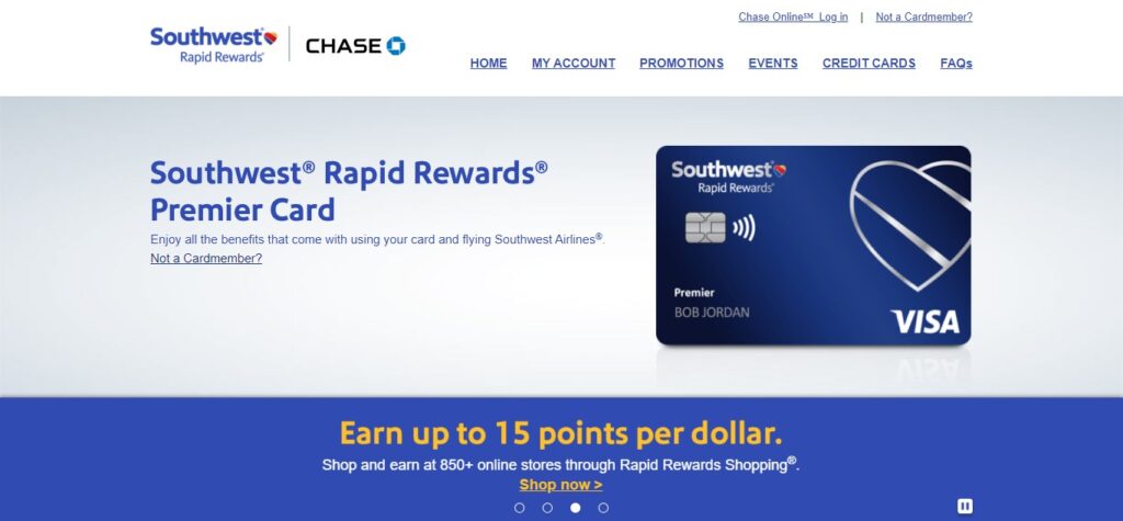 20. Southwest Rapid Rewards® Premier Credit Card (Best Travel Credit Card Deals Right Now)