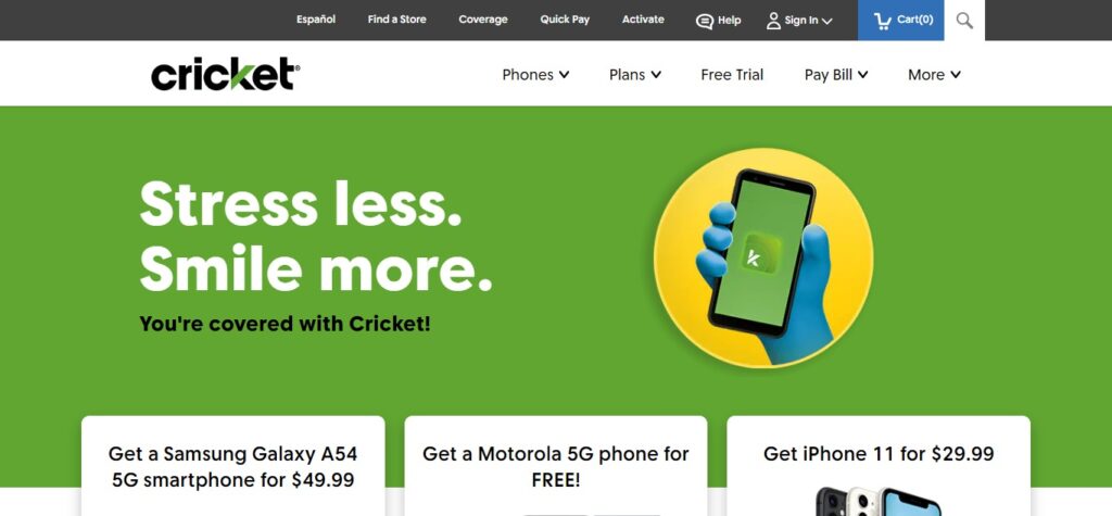 5. Cricket Wireless (Best Travel Sim For Usa)