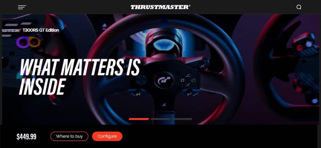 2. Thrustmaster T300 RS GT Racing Wheel