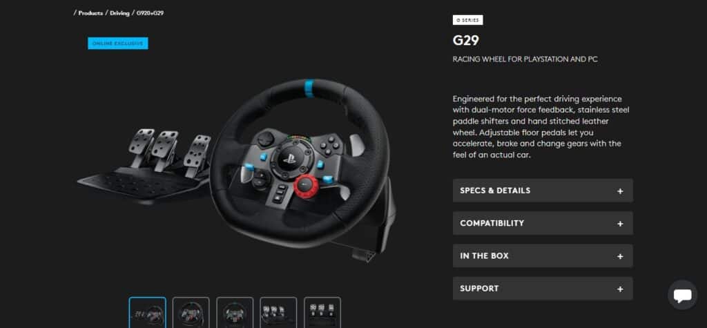 10. Logitech G920 Driving Force Racing Wheel (Best Gaming Steering Wheel)