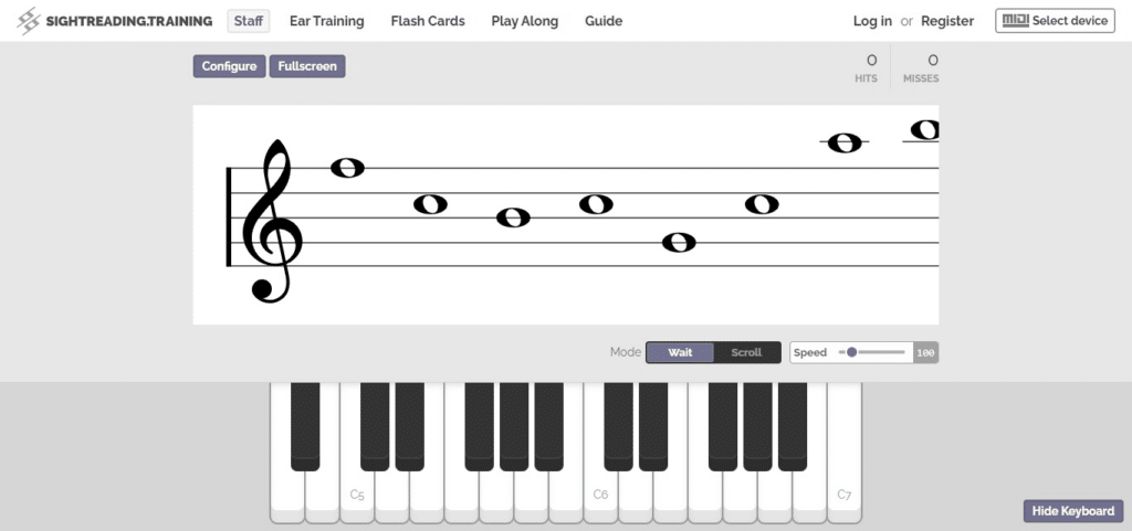 Sight Reading Trainer