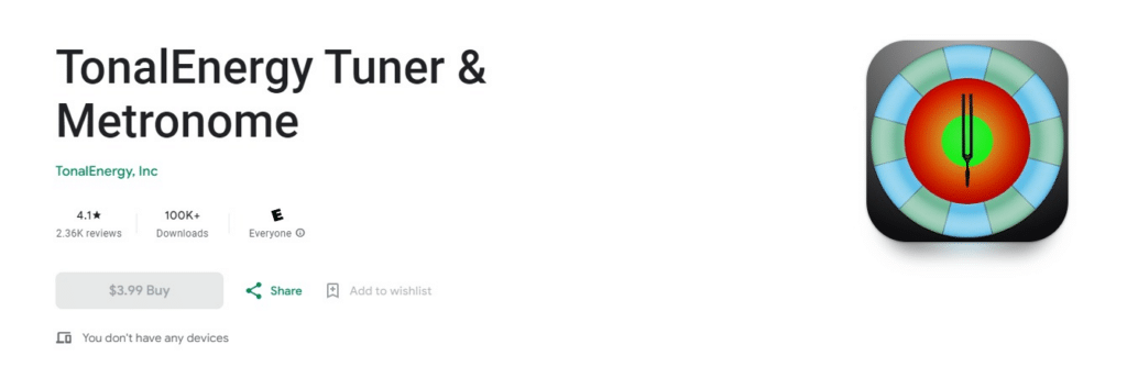 TonalEnergy Tuner and Metronome