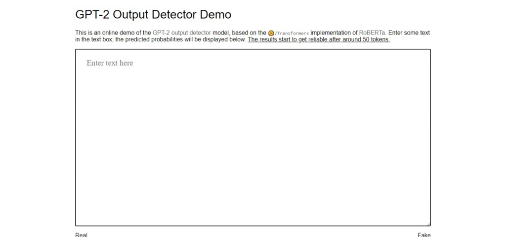 GPT-2 Output Detector